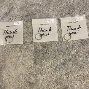 Silver Tone Rings Set